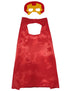 BookMyCostume Red & Yellow Cape and Masks Set for Kids - Superhero Dress Up Costumes for Boys and Girls | Perfect for Dress Up, Cosplay, Halloween & Parties | 3-10 Years